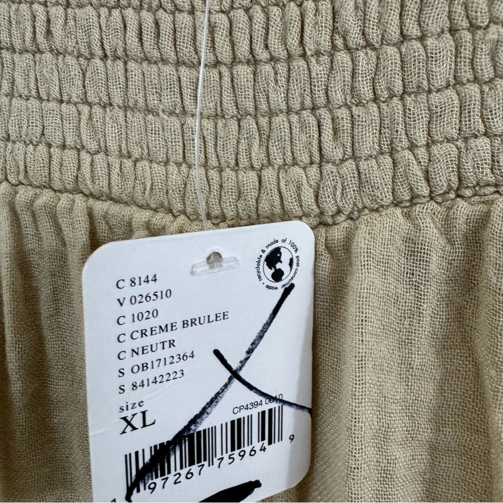 Free People Mikah Tapered Pants in Cream Brûlée Size XL NEW - Picture 12 of 13